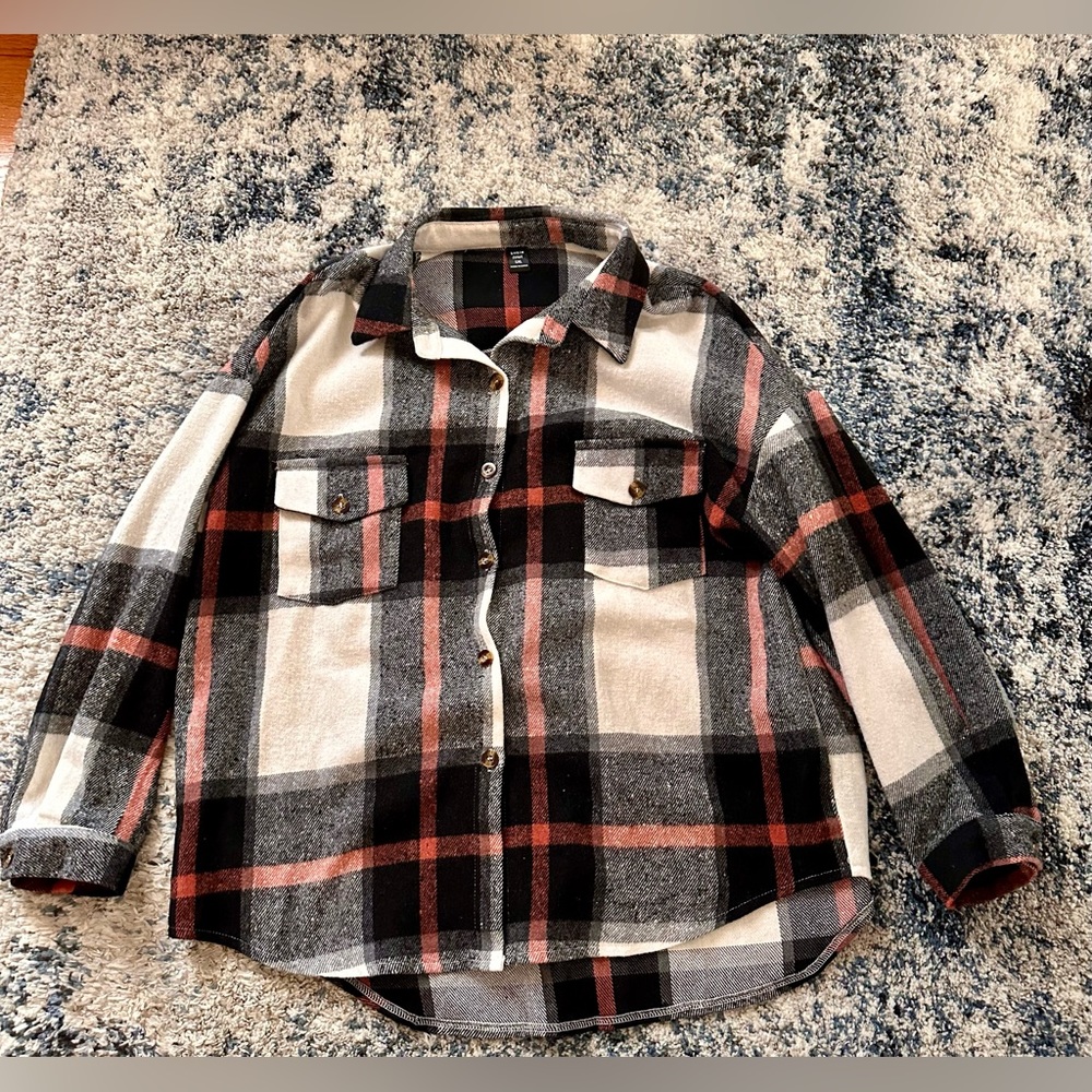SHEIN curve flannel 1x shacket